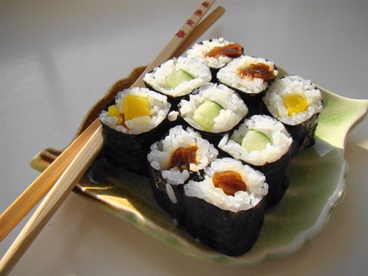 palillos estilo de sushi